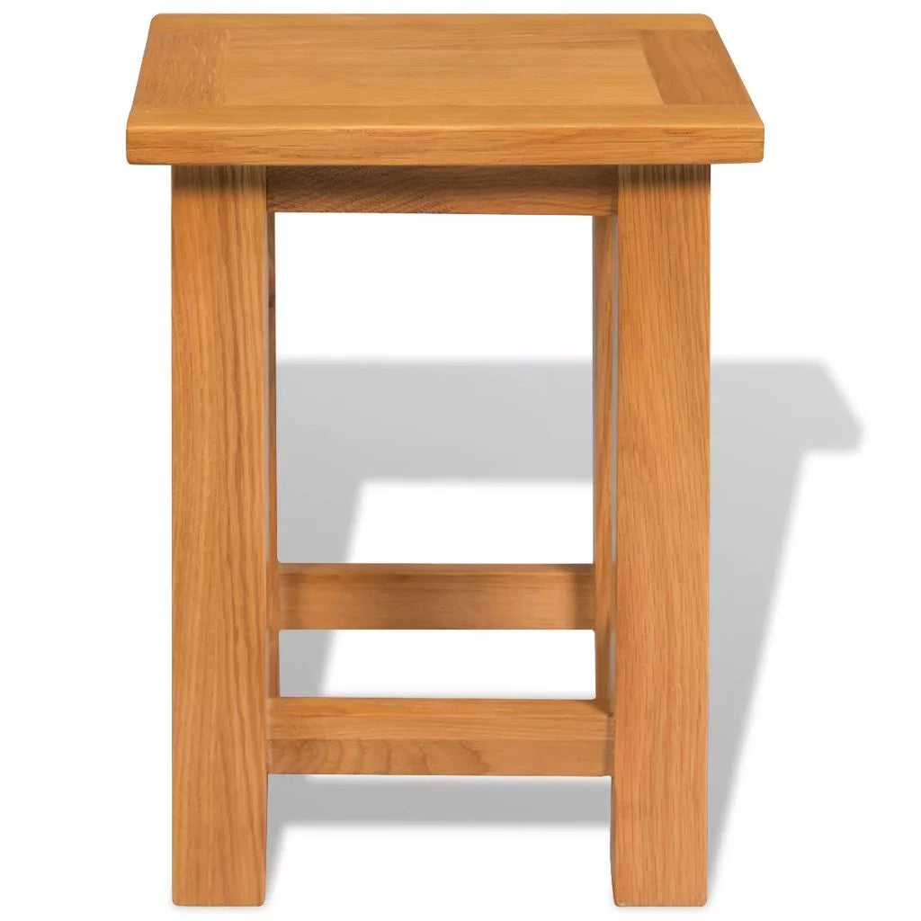 Solid Oak Wood End Table O8771