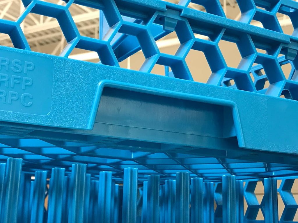 20 Compartment Glass Rack with 1 Extender, Blue (Pack of 4) O742