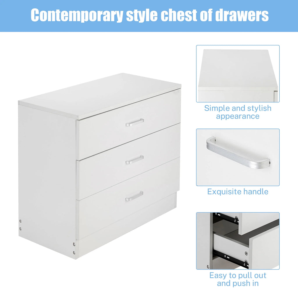 Black 4 Drawer Wood Dresser S626