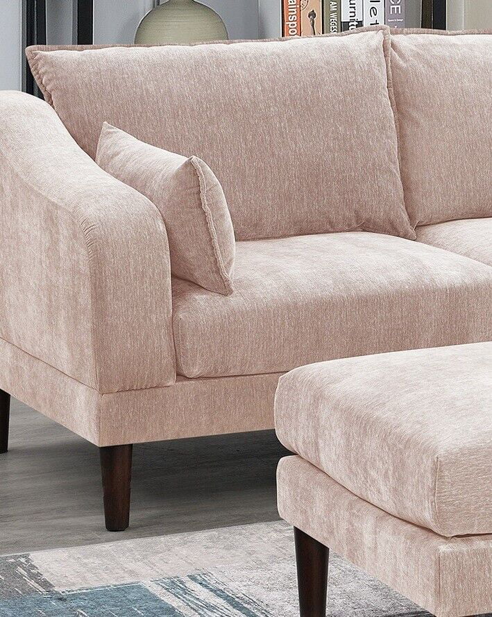 5pc Modular Sectional Set with Armless Chair Corner Wedge and Ottoman G532834
