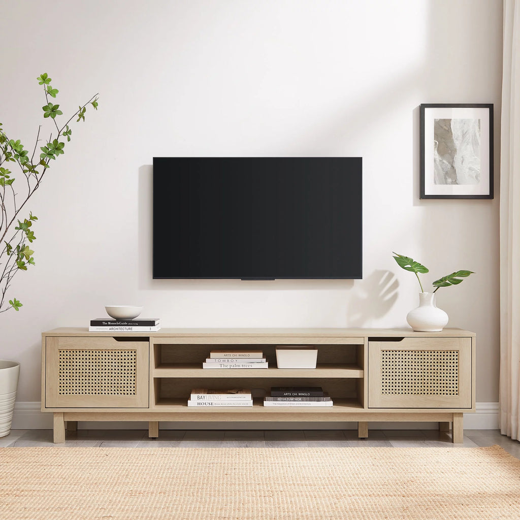 Boho 2-Door Rattan TV Stand L6329