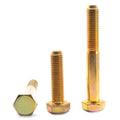 22-13 x 6x22 Coarse Thread Grade 5 Hex Cap Screw Medium Carbon Steel Yellow Zinc Plated U84181
