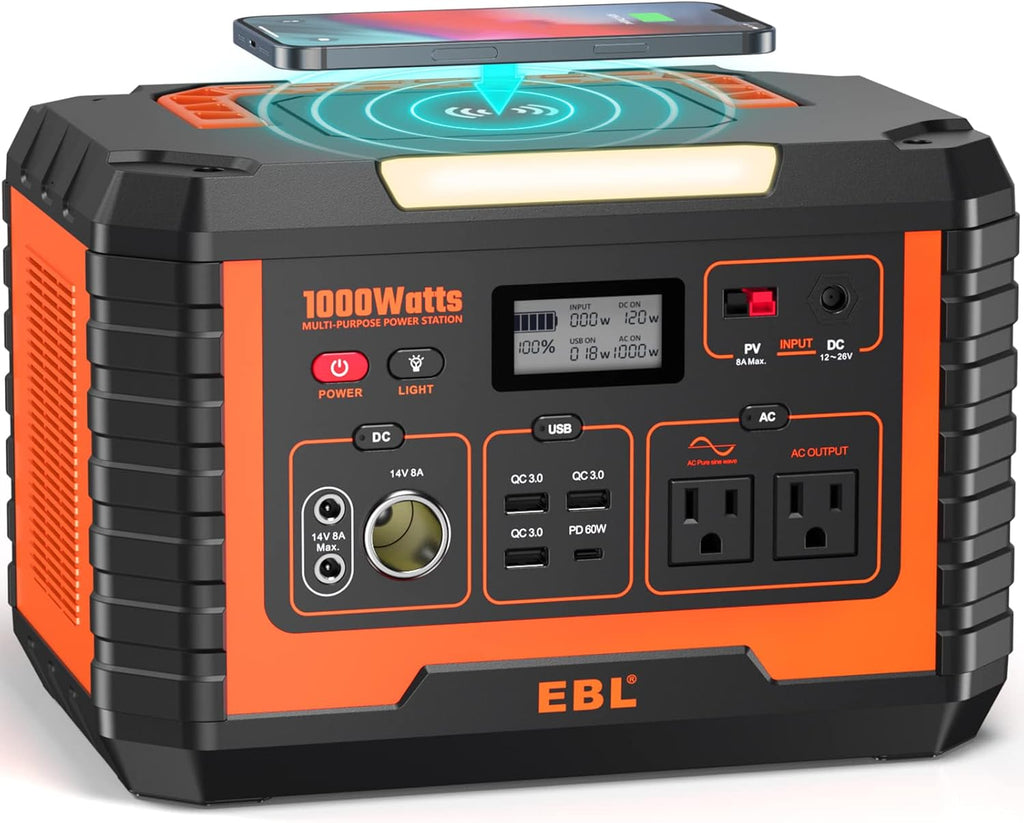 Portable Power Station 1000W 999Wh Solar Generator T7032