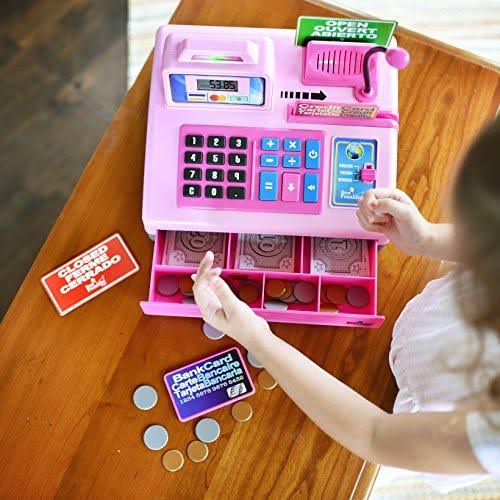 Talking Cash Register Kit with Play Money and Store Set in Red Toy N97545