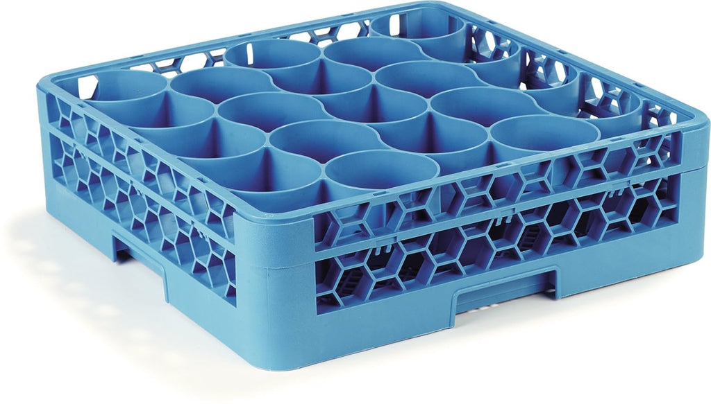 20 Compartment Glass Rack with 1 Extender, Blue (Pack of 4) O742