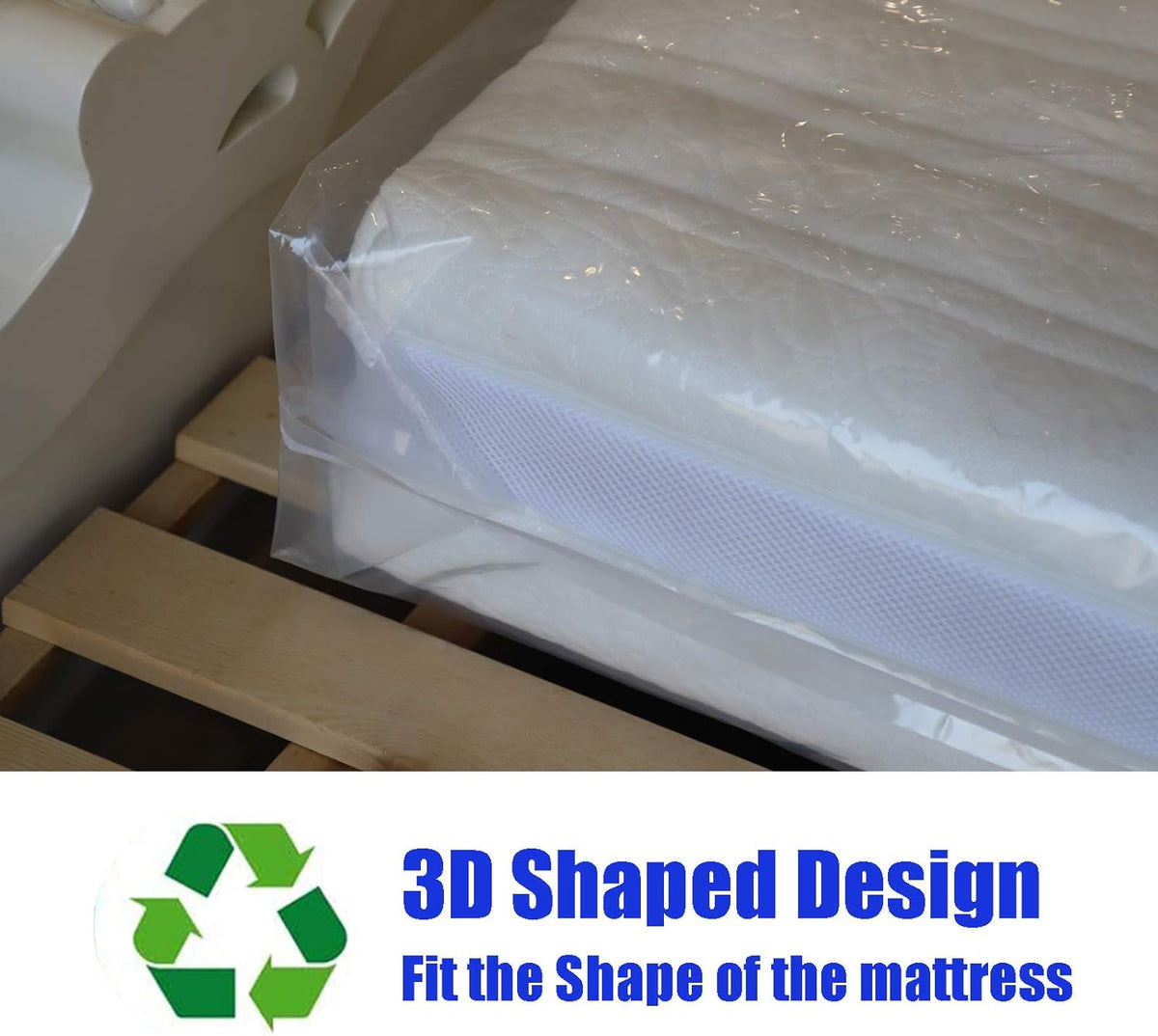 2 Packs Queen or California King Mattress Bag 4 mil Polyethylene Y466621