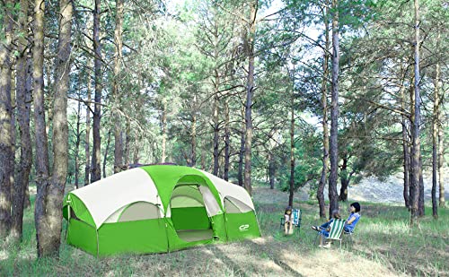 8 Person Weather Resistant Camping Tent with Carry Bag G826