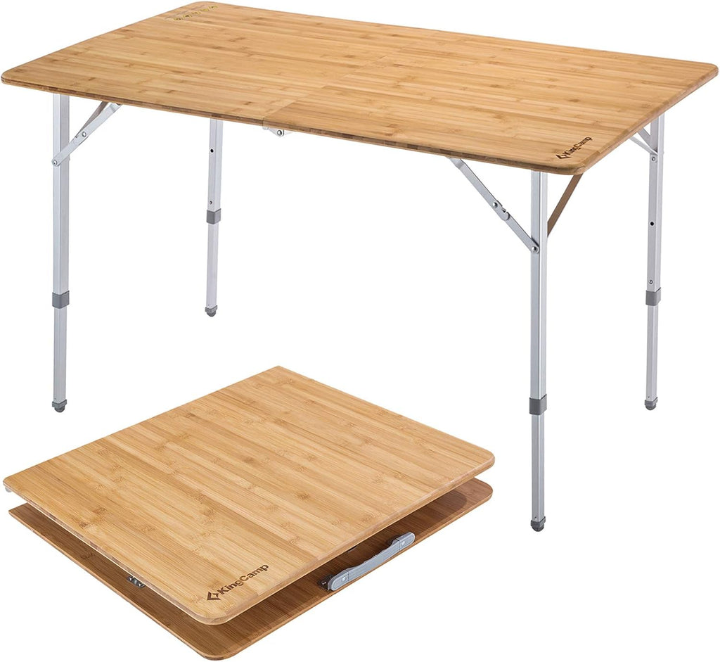 Folding Camping Table with Adjustable Height Aluminum Legs B692175