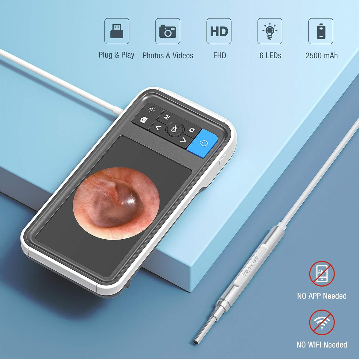 Ear Wax Removal Camera with 4.5 IPS Screen D529449