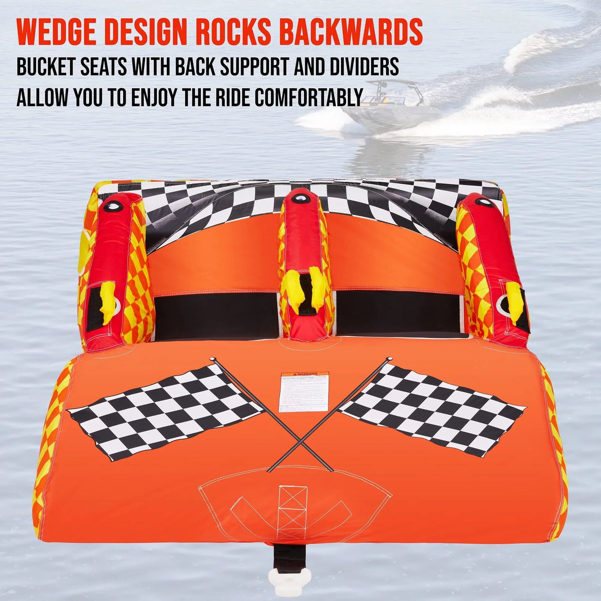 1-2 Person Towable Water Tube with Cushion Seats Y35159