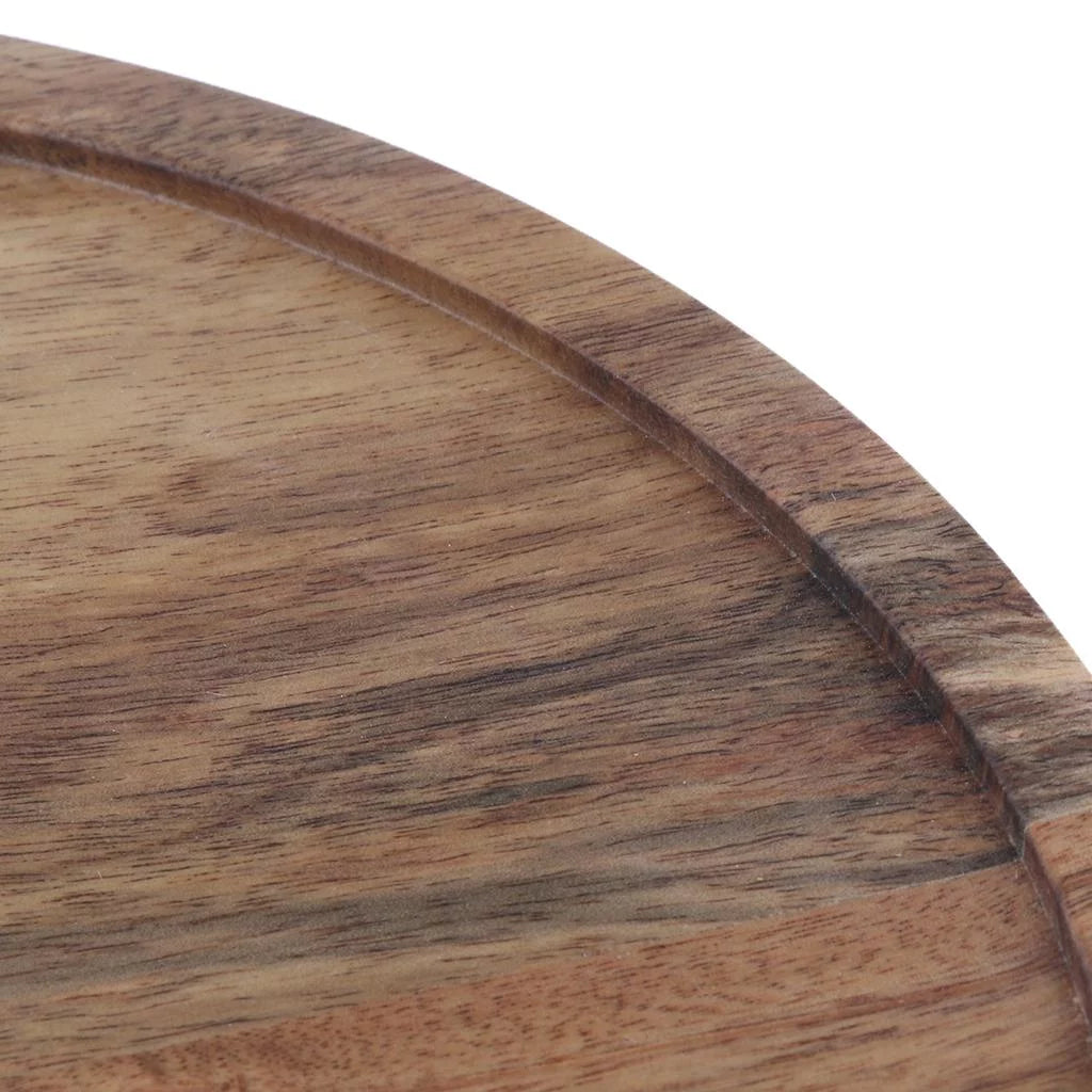 Wooden Rotating Cake Plate with Glass Lid Q70844