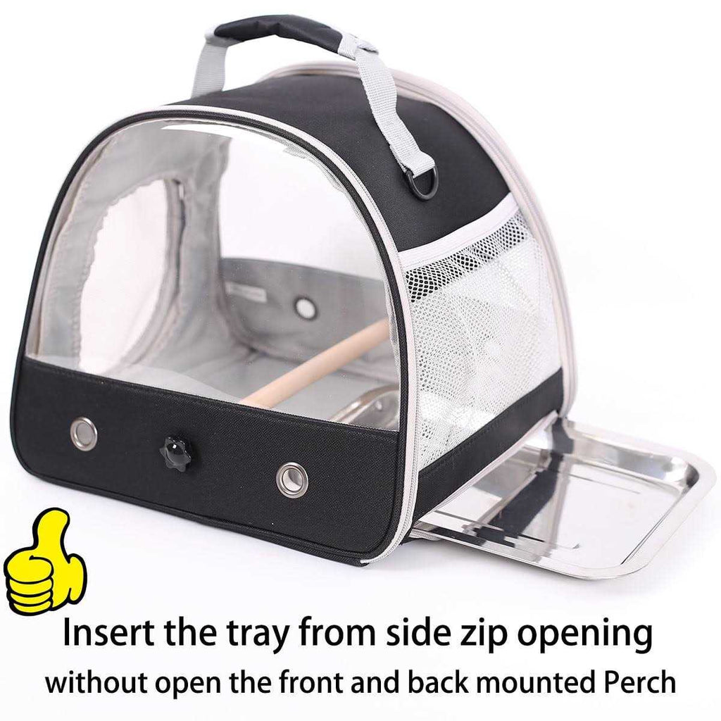 Small Bird Cage with Standing Perch and Stainless Steel Tray O6886