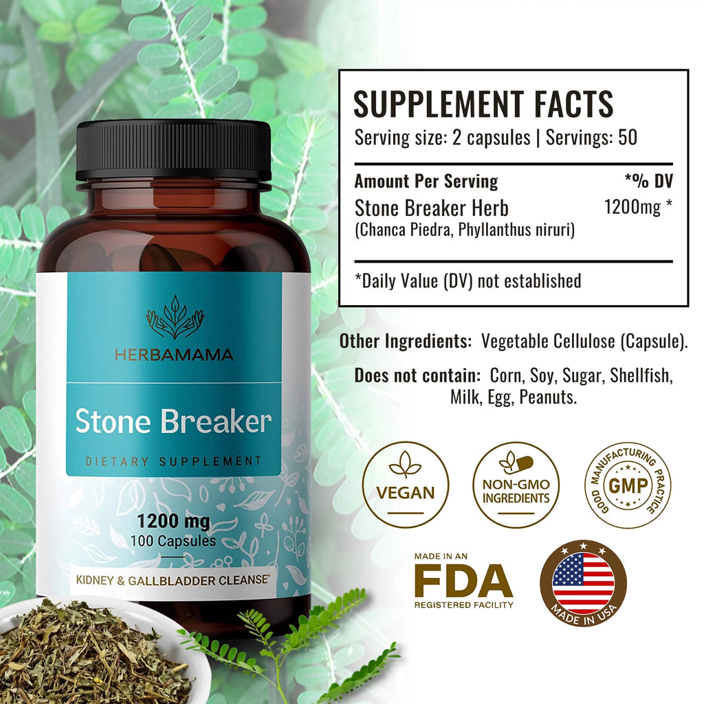 100 Capsules Organic Chanca Piedra G706