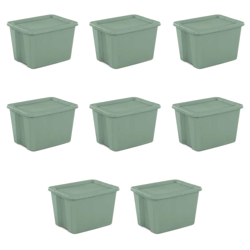 18 Gallon Plastic Tote Box, Set of 8 X5213