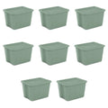 18 Gallon Plastic Tote Box, Set of 8 X5213