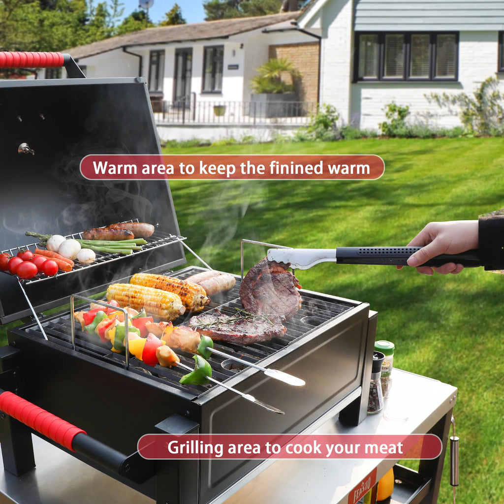 Portable Charcoal Grill with Cast Iron Grates Y187