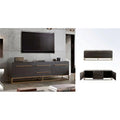 Grey Oak Mango Wood 2-Door 2-Drawer Entertainment Cabinet R7296