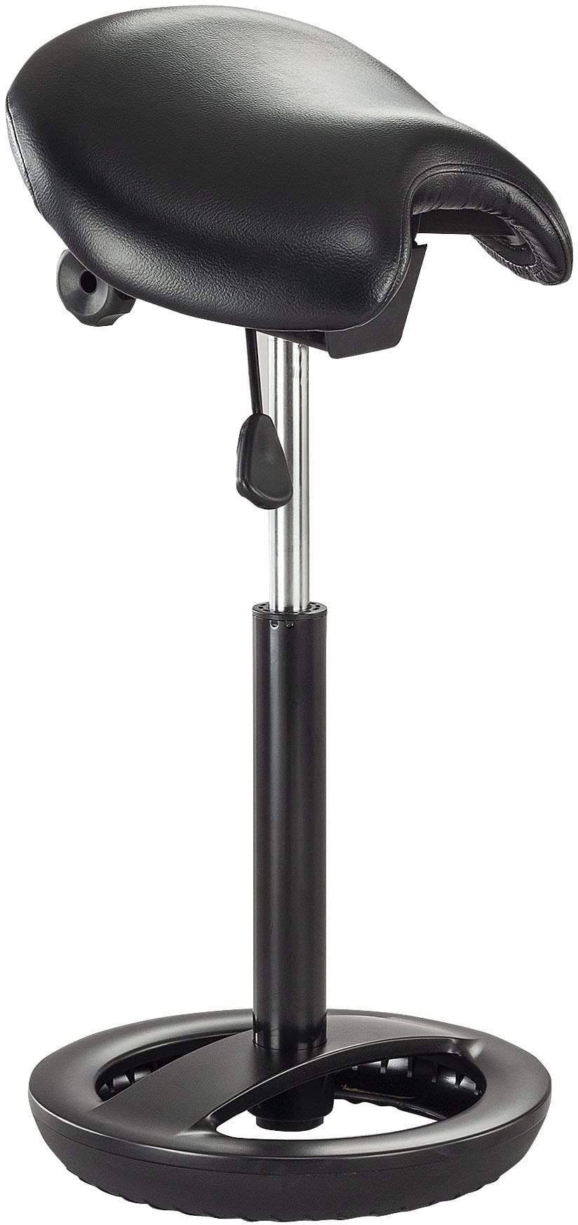 Black Vinyl Saddle Seat Stool E783