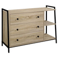 3-Drawer Oak Engineered Wood Dresser M476
