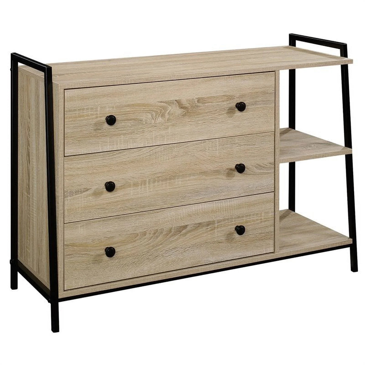3-Drawer Oak Engineered Wood Dresser M476