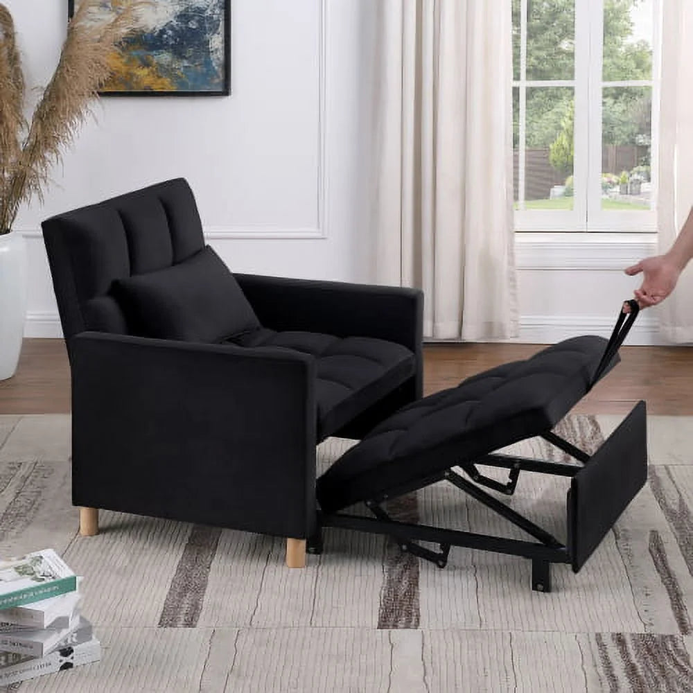 Convertible Sleeper Sofa Chair Bed Velvet V98609