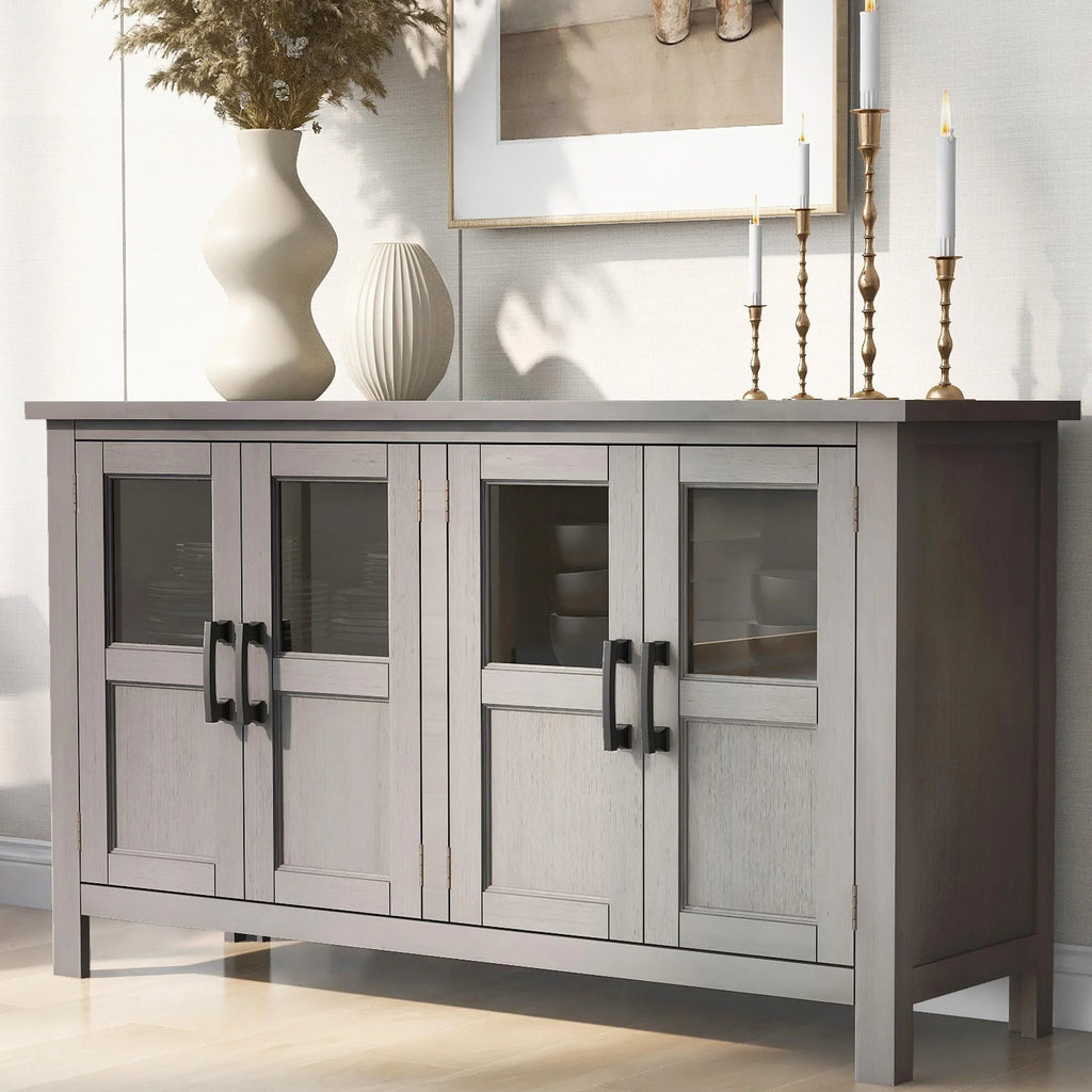 Buffet Cabinet with 4 Doors and Adjustable Shelves P665