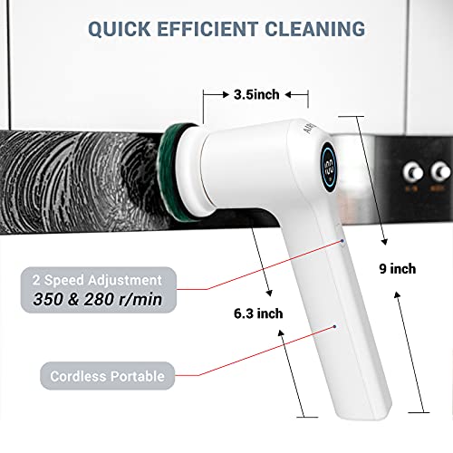 Cordless Electric Spin Scrubber with 6 Brush Heads M439961