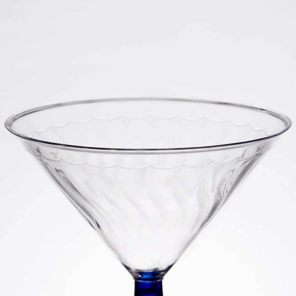 2-Piece 6-Ounce Blue Martini Glass S5720