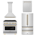 36 In. Gas Range, Range Hood, Dishwasher, Refrigerator U414185