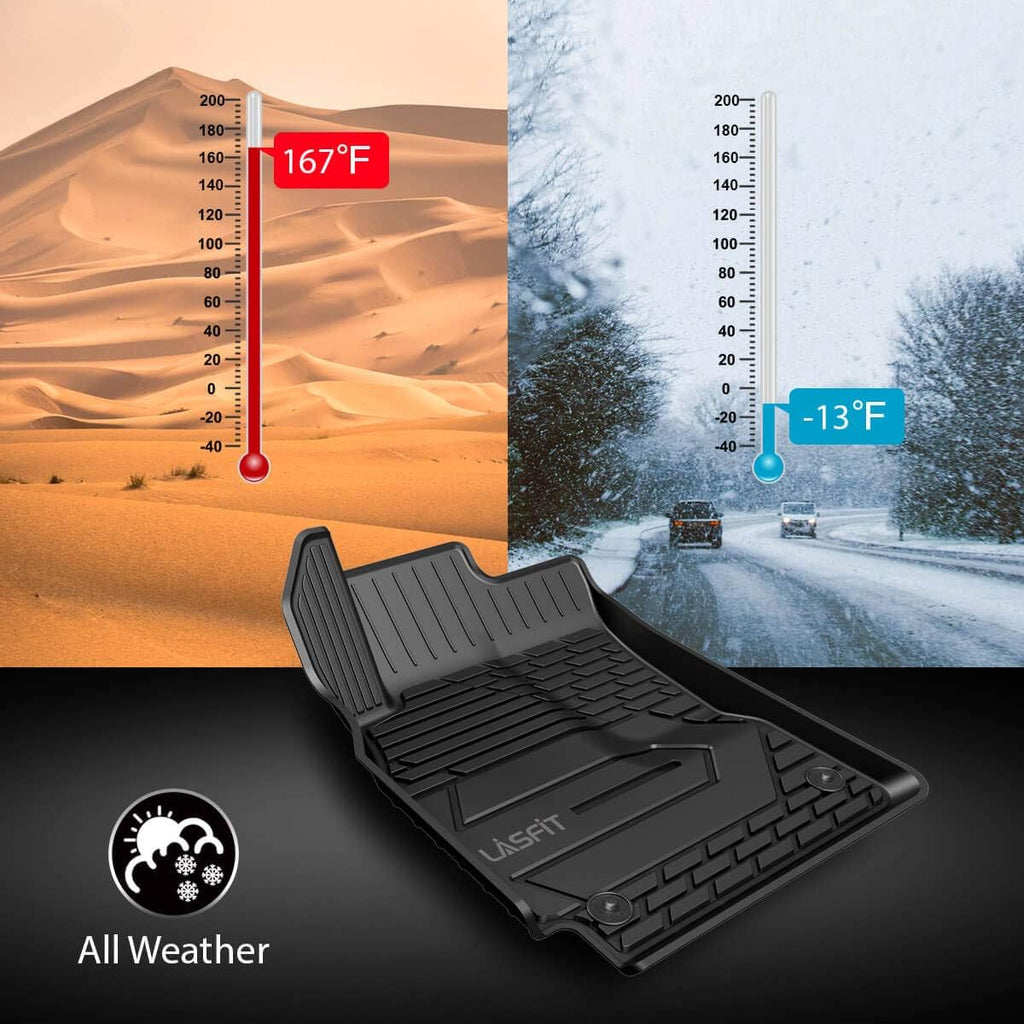 Black TPE Car Floor Liners Front & Rear Rows T255