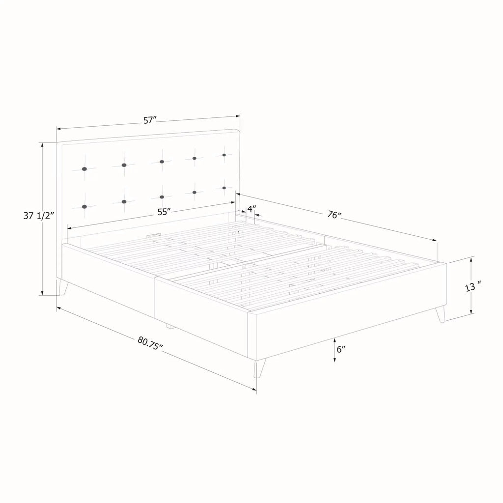 Queen Size Upholstered Bed D27012