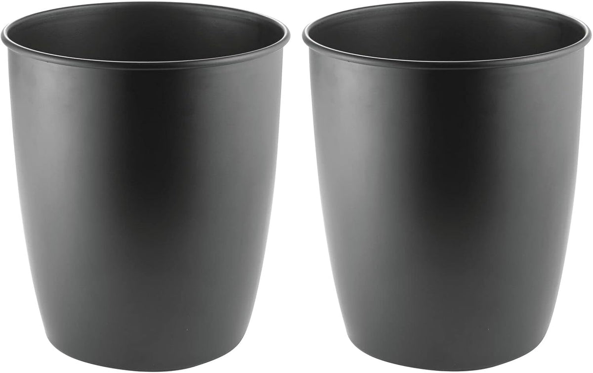 Round Metal Small Trash Can 2 Pack Bronze I335259