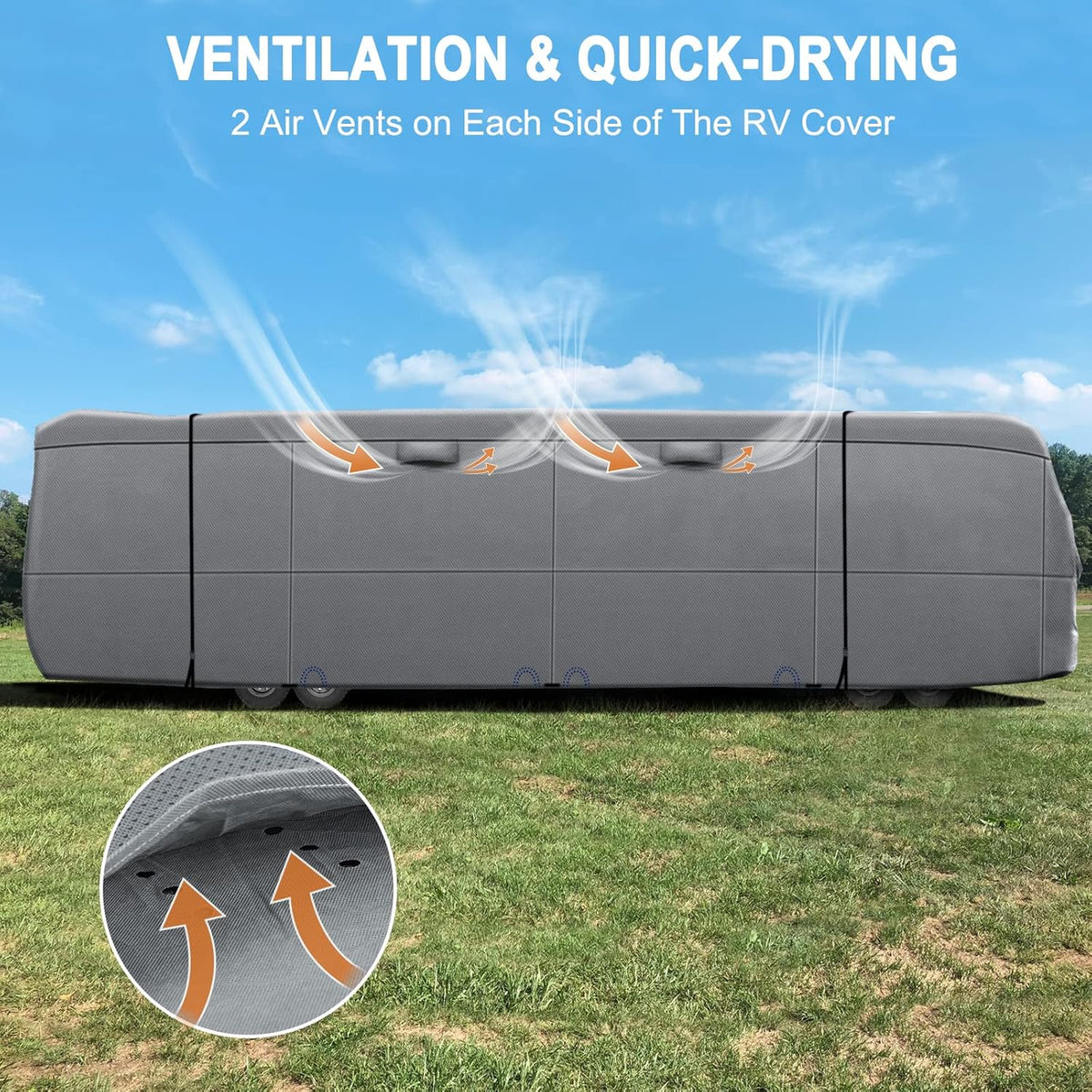 Heavy Duty RV Cover for 31'-34' Motorhome W594