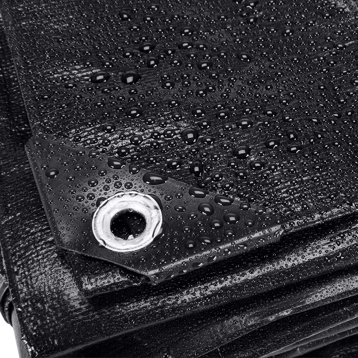18 ft. x 24 ft. Silver and Black Weather-Resistant Tarp E552183