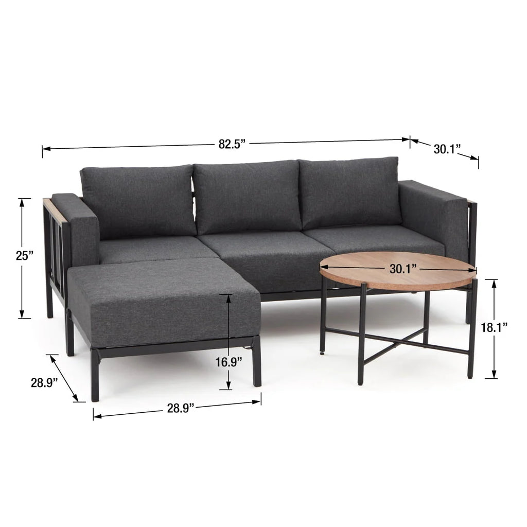 4 Piece Thick Cushion Sectional Set Z744449