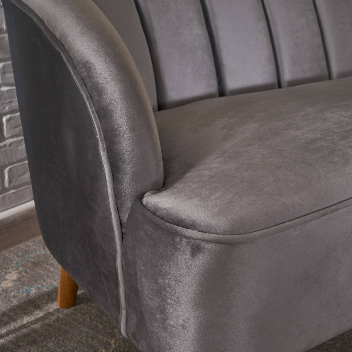 Modern Velvet Settee F743