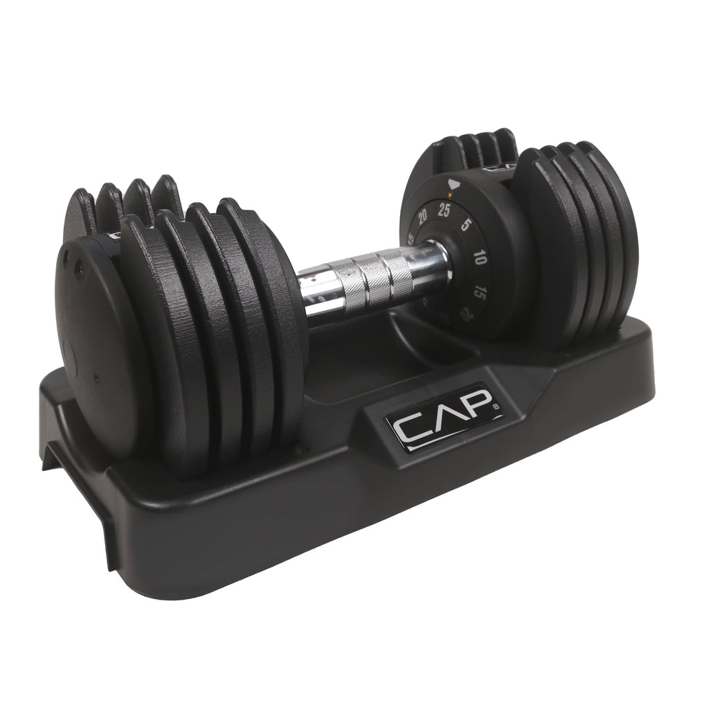 25 lb Adjustable Dumbbell Set, Pair, Black Z988