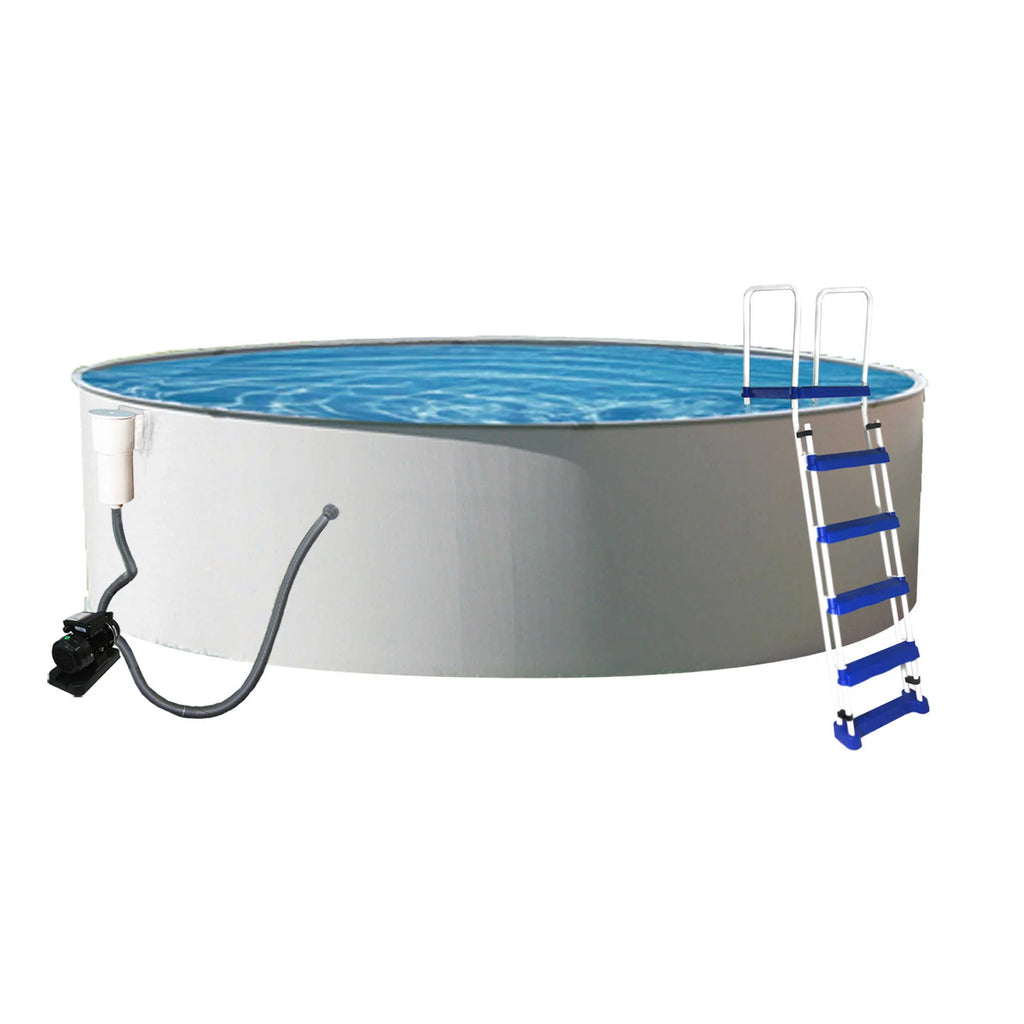 Round 52-in Deep Metal Wall Swimming Pool N349994