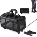 Black Pet Carrier with Detachable Wheels N9370