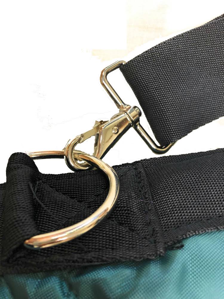 Large Green Poly Fill Saddle Carrier Bag A22283