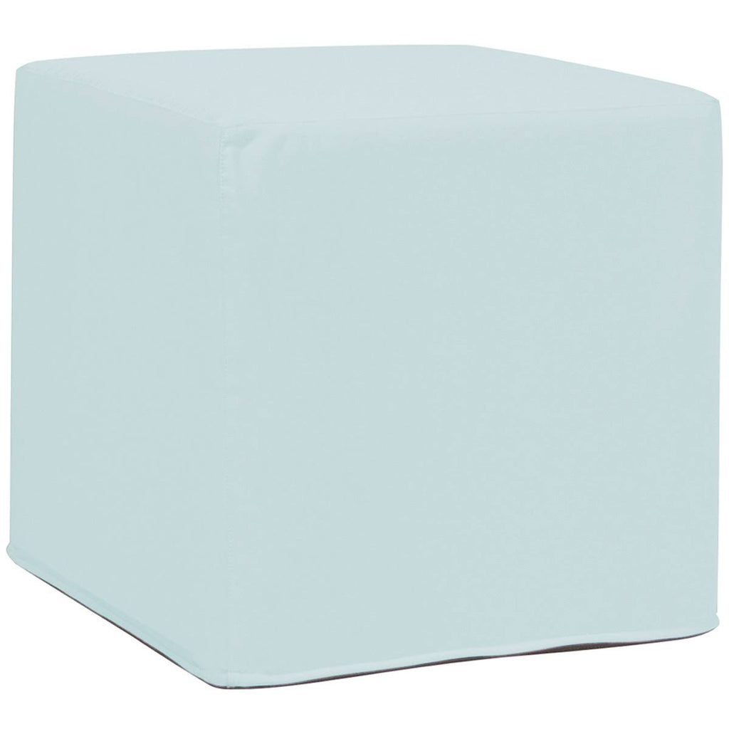 Turquoise No Tip Block Ottoman O4228