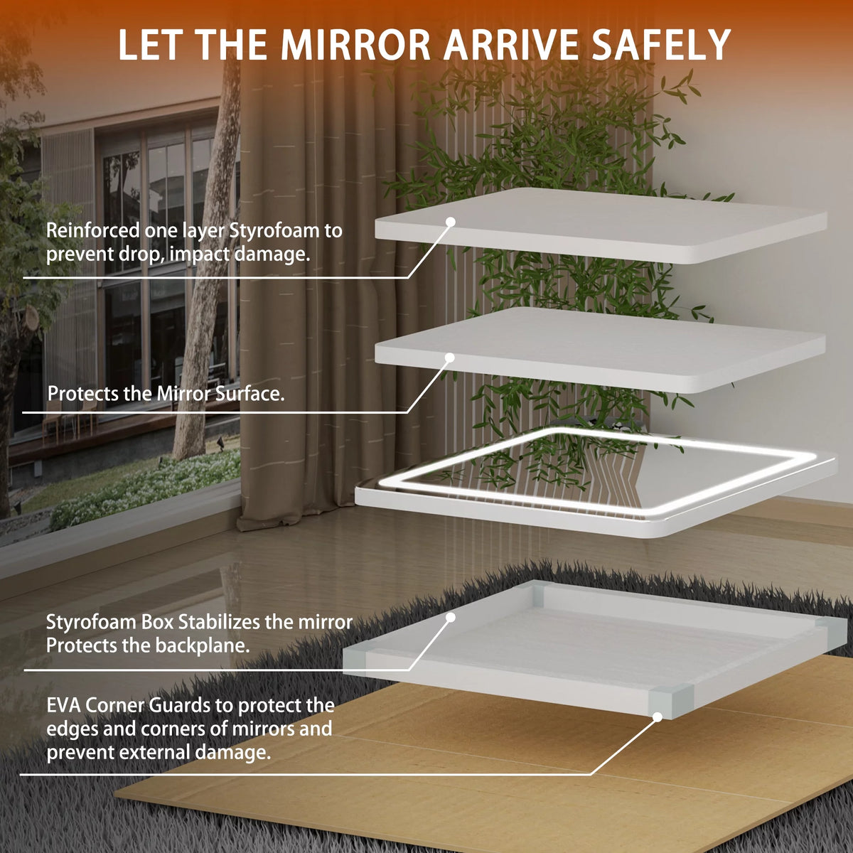 32" x 22" LED Vanity Mirror with Lights I522426