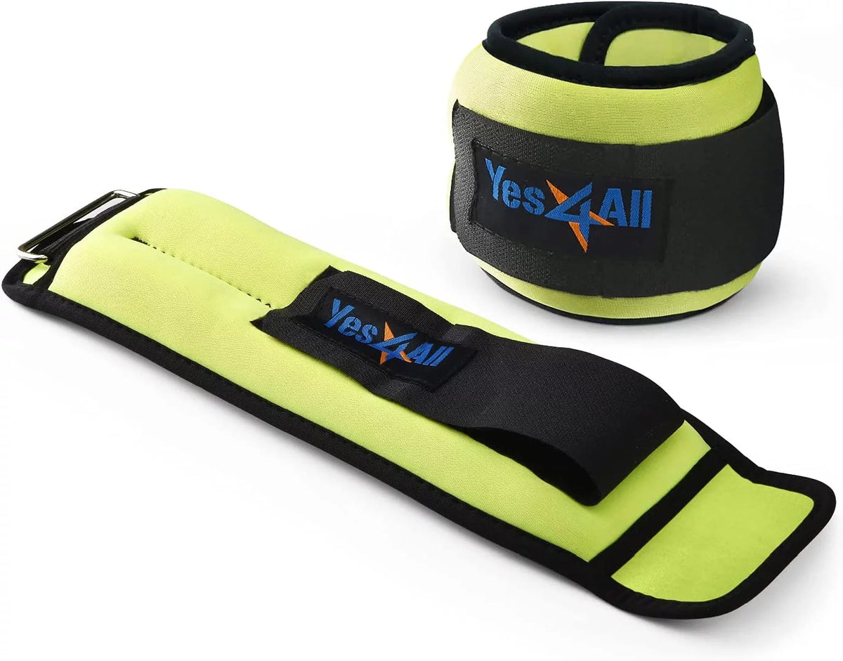 1 lbs Neoprene Ankle Wrist Weight, Beige, Pair S55950