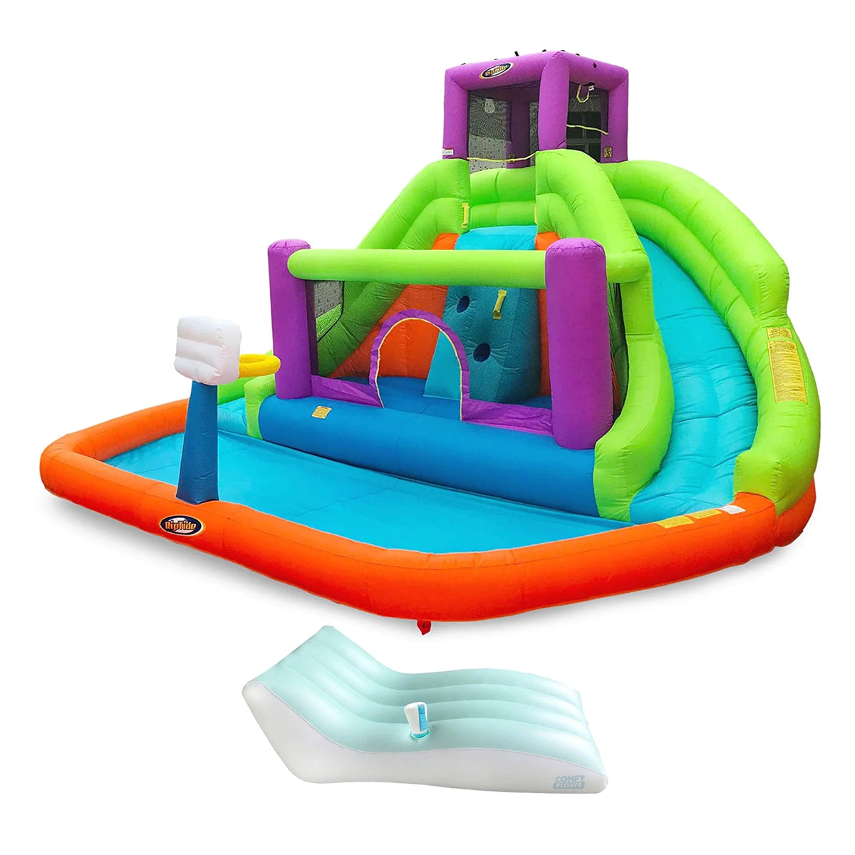 Double Hurricane Water Slide & Chaise Lounger Y45589