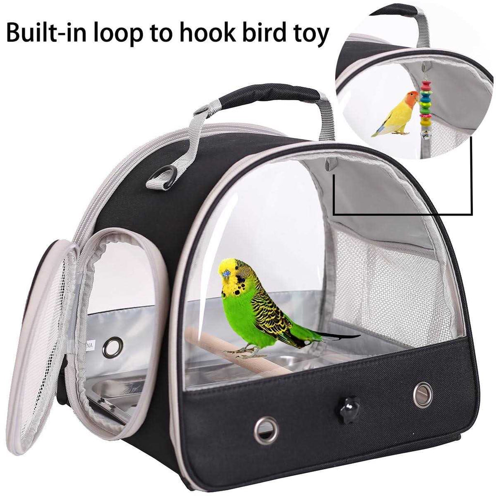 Small Bird Cage with Standing Perch and Stainless Steel Tray O6886