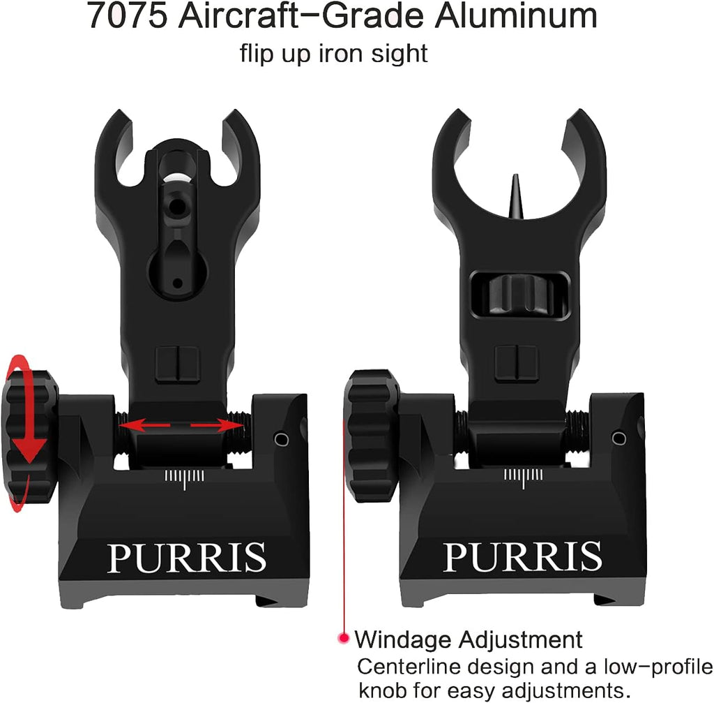 Flip Up Iron Sights Aluminum Front and Rear Set K875584