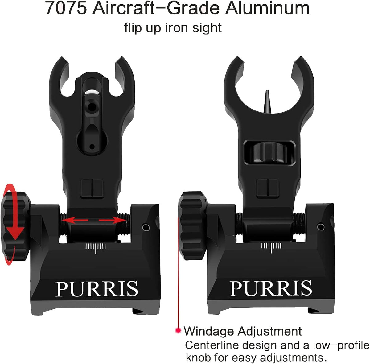 Flip Up Iron Sights Aluminum Front and Rear Set K875584