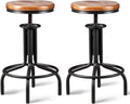 Metal Adjustable Height Bar Stool Set of 2 V787251