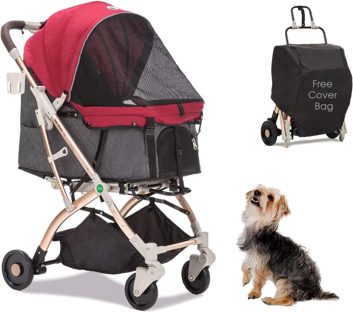 Light-Weight Pet Stroller with Convertible Compartment K1229