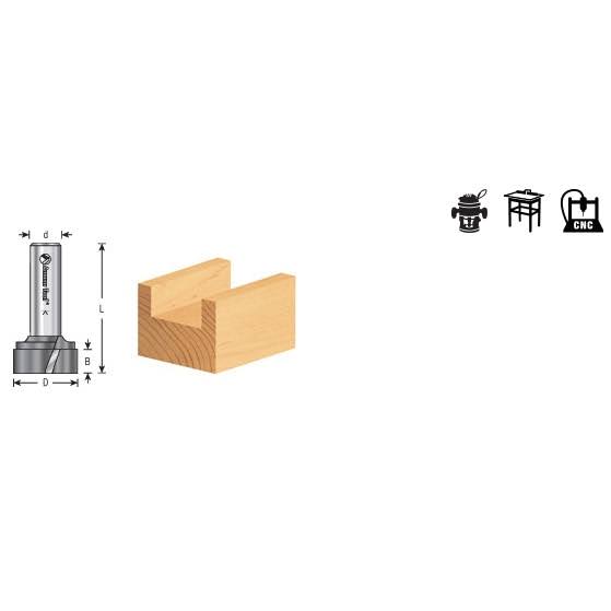 Carbide Tipped Bottom Cleaning Spoilboard 1-1/2 Dia x 5/8 x 1/2 inch Shank Q558885